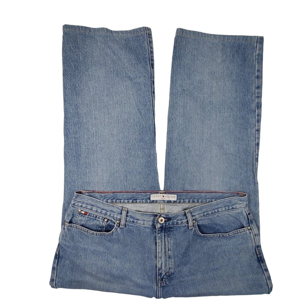 Tommy Hilfiger Jeans Womens Jeans sz 16 Boyfriend Light wash Indigo